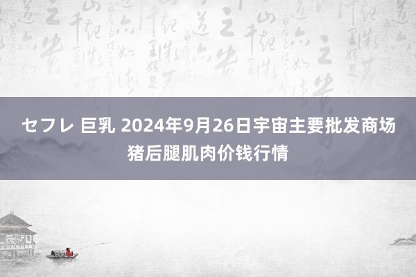 セフレ 巨乳 2024年9月26日宇宙主要批发商场猪后腿肌肉价钱行情