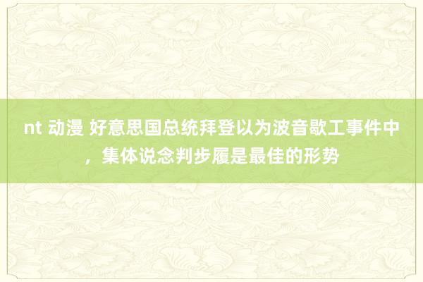 nt 动漫 好意思国总统拜登以为波音歇工事件中，集体说念判步履是最佳的形势