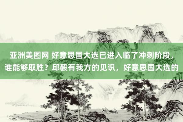 亚洲美图网 好意思国大选已进入临了冲刺阶段，谁能够取胜？邱毅有我方的见识，好意思国大选的