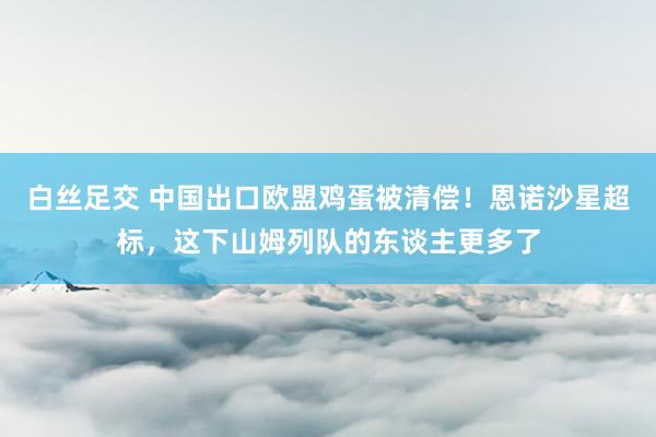 白丝足交 中国出口欧盟鸡蛋被清偿！恩诺沙星超标，这下山姆列队的东谈主更多了