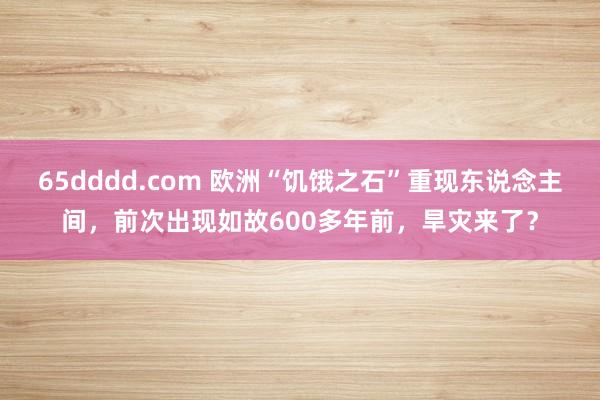 65dddd.com 欧洲“饥饿之石”重现东说念主间，前次出现如故600多年前，旱灾来了？