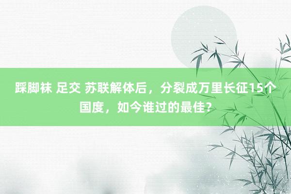 踩脚袜 足交 苏联解体后，分裂成万里长征15个国度，如今谁过的最佳？