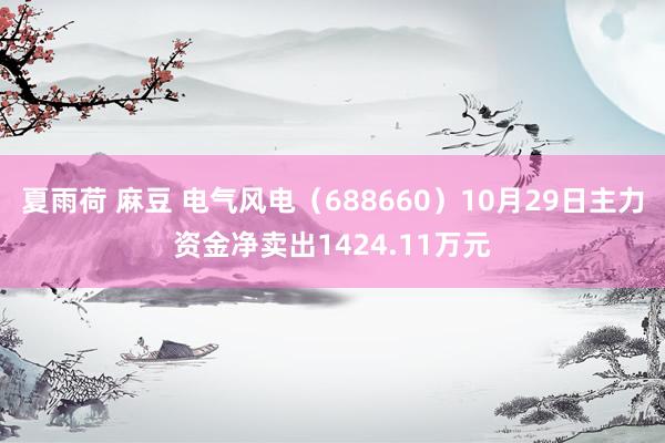 夏雨荷 麻豆 电气风电（688660）10月29日主力资金净卖出1424.11万元