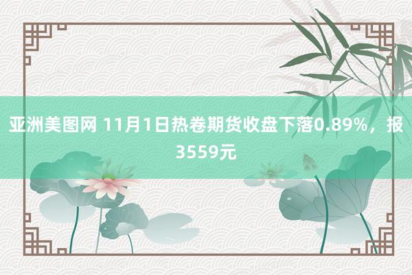 亚洲美图网 11月1日热卷期货收盘下落0.89%，报3559元