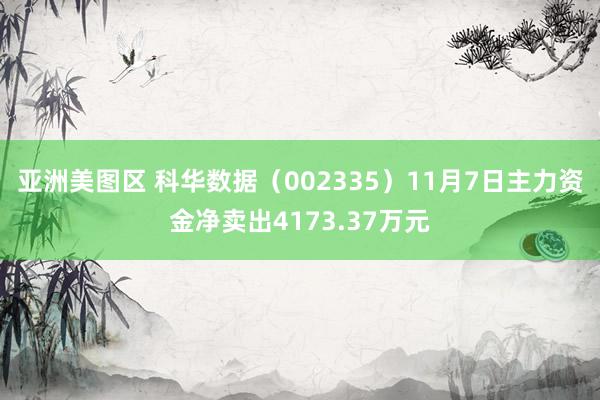 亚洲美图区 科华数据（002335）11月7日主力资金净卖出4173.37万元