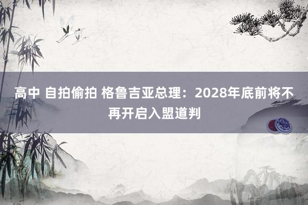 高中 自拍偷拍 格鲁吉亚总理：2028年底前将不再开启入盟道判