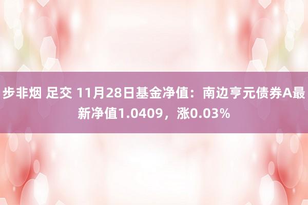 步非烟 足交 11月28日基金净值：南边亨元债券A最新净值1.0409，涨0.03%