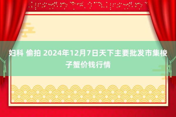 妇科 偷拍 2024年12月7日天下主要批发市集梭子蟹价钱行情