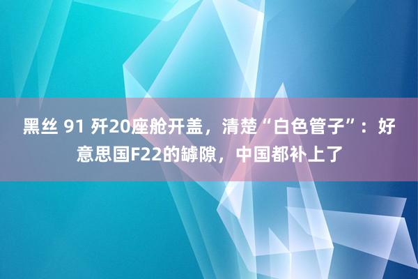 黑丝 91 歼20座舱开盖，清楚“白色管子”：好意思国F22的罅隙，中国都补上了