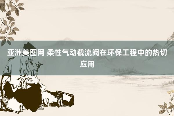 亚洲美图网 柔性气动截流阀在环保工程中的热切应用