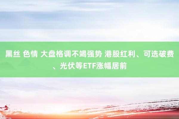 黑丝 色情 大盘格调不竭强势 港股红利、可选破费、光伏等ETF涨幅居前