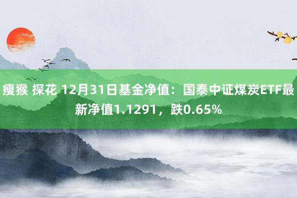 瘦猴 探花 12月31日基金净值：国泰中证煤炭ETF最新净值1.1291，跌0.65%