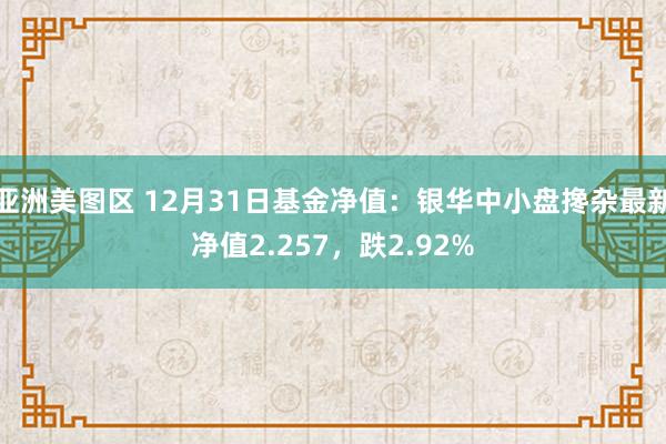 亚洲美图区 12月31日基金净值：银华中小盘搀杂最新净值2.257，跌2.92%