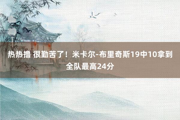 热热撸 很勤苦了！米卡尔-布里奇斯19中10拿到全队最高24分