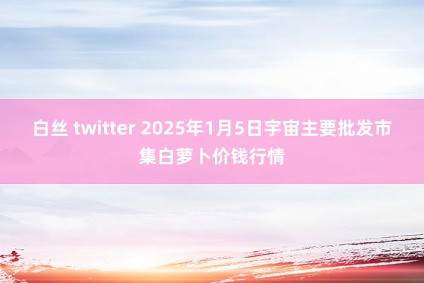 白丝 twitter 2025年1月5日宇宙主要批发市集白萝卜价钱行情