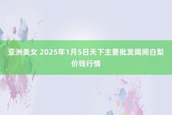 亚洲美女 2025年1月5日天下主要批发阛阓白梨价钱行情