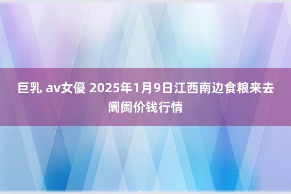 巨乳 av女優 2025年1月9日江西南边食粮来去阛阓价钱行情