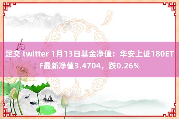 足交 twitter 1月13日基金净值：华安上证180ETF最新净值3.4704，跌0.26%